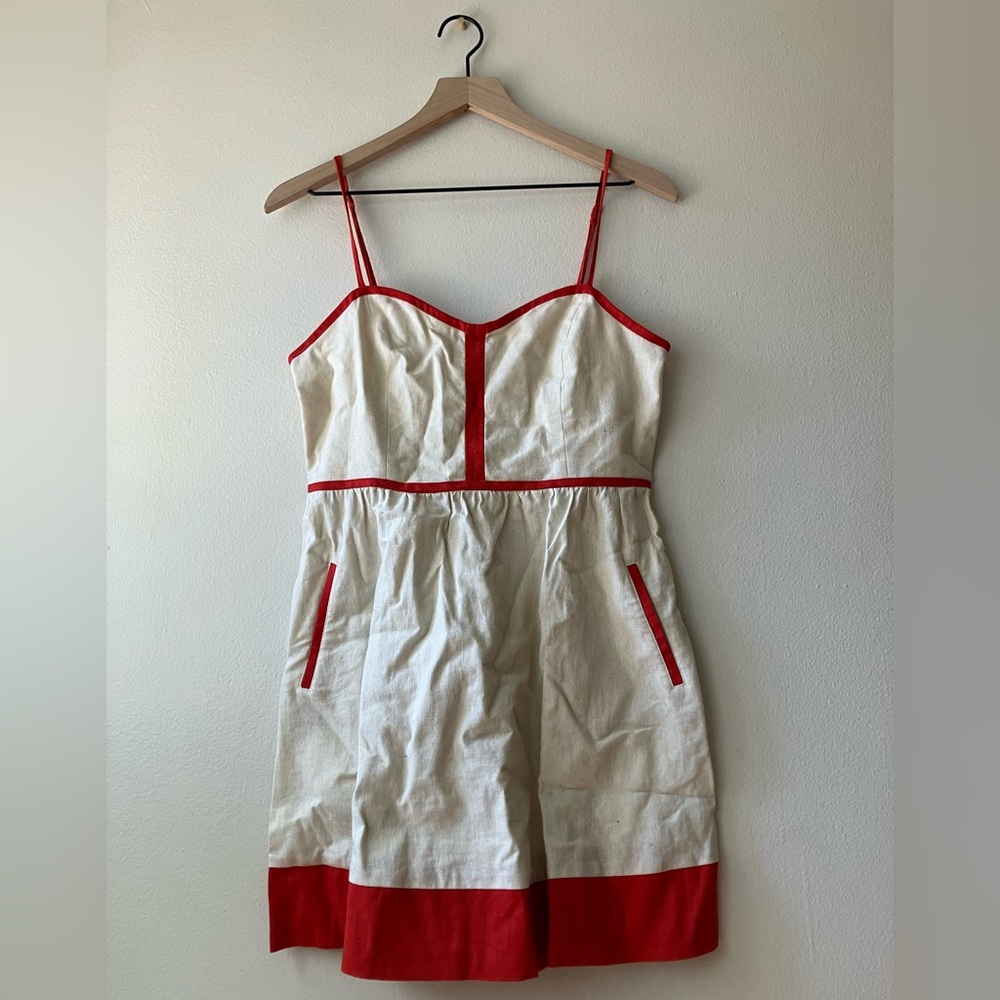 Linen color block sundress